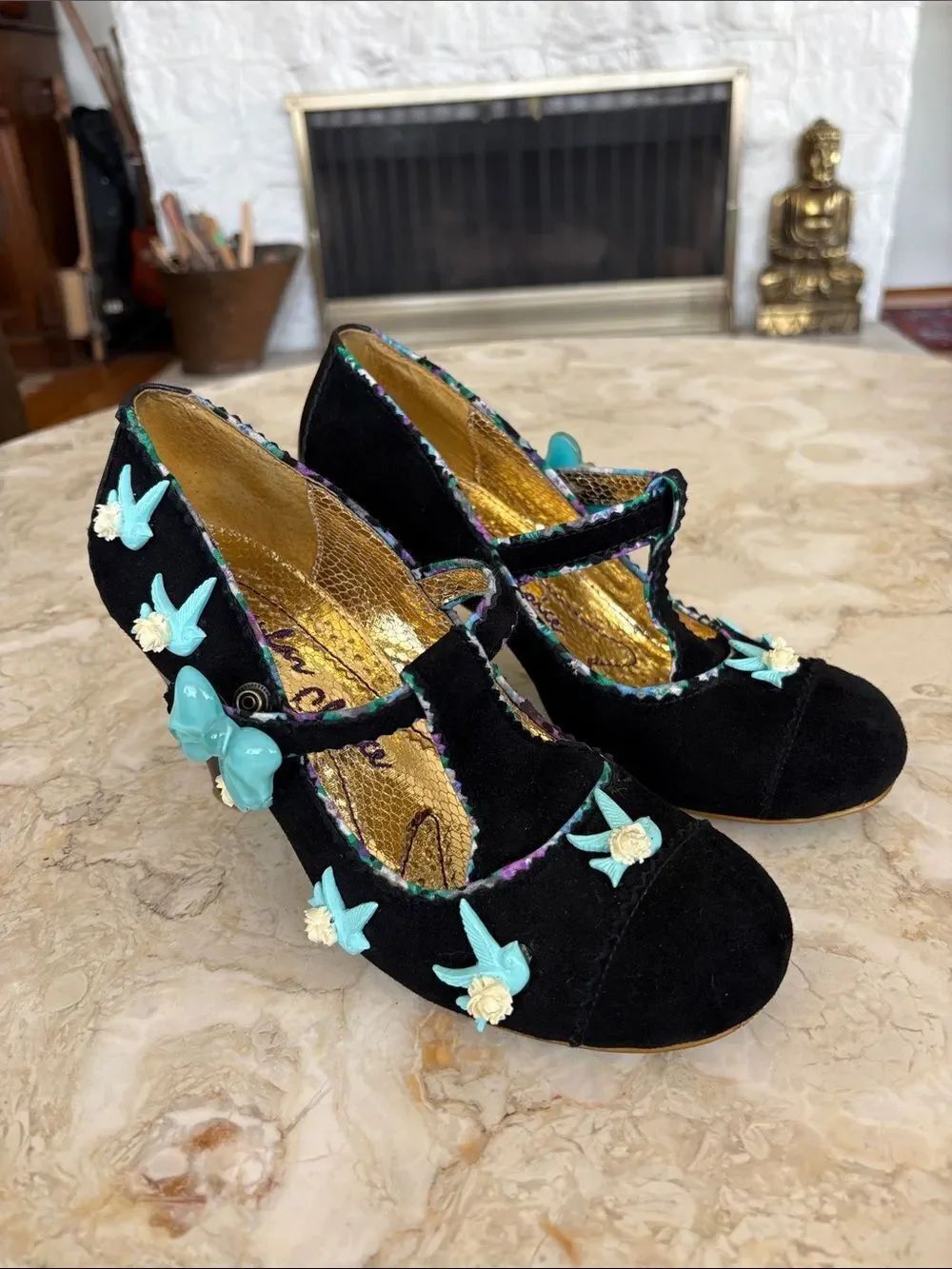 Irregular Choice “Fresh Cut Grass” Mary Jane Retro Heels - Picture 6 of 15